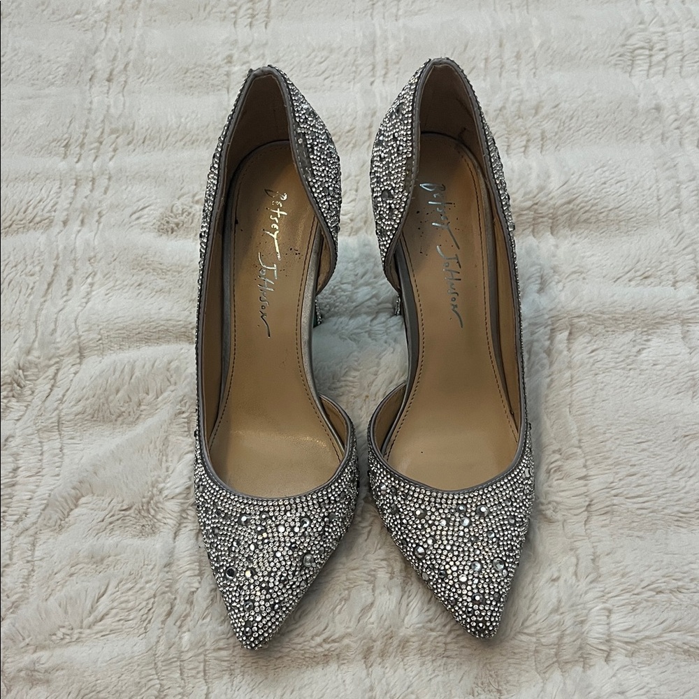 Betsy Johnson Silver Glitter Women's Shoes